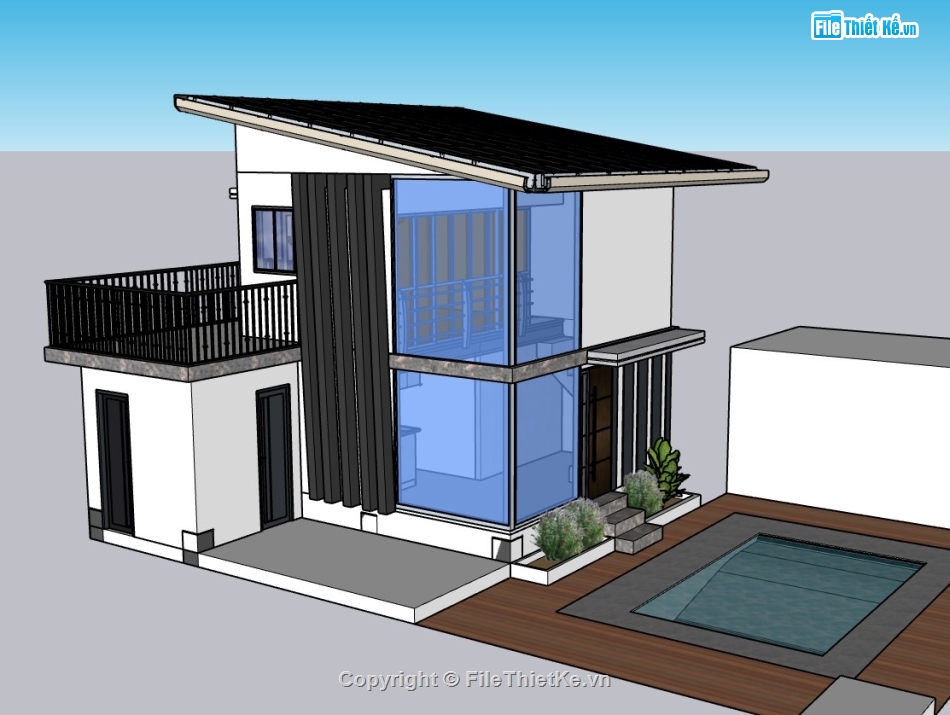 su nhà phố,sketchup nhà phố,sketchup nhà phố 2 tầng,su nhà phố 2 tầng