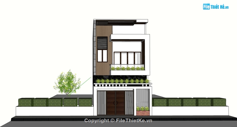 sketchup nhà phố,su nhà phố,nhà phố