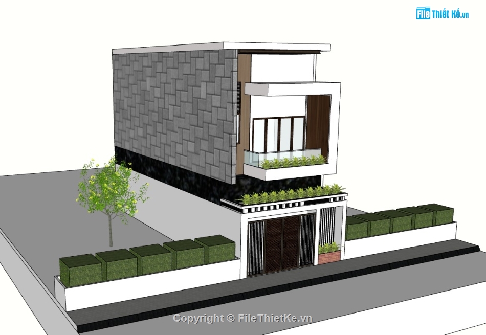 sketchup nhà phố,su nhà phố,nhà phố