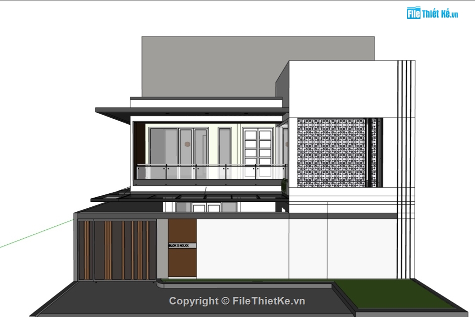 su nhà phố,sketchup nhà phố,su nhà phố 3 tầng,sketchup nhà phố 3 tầng