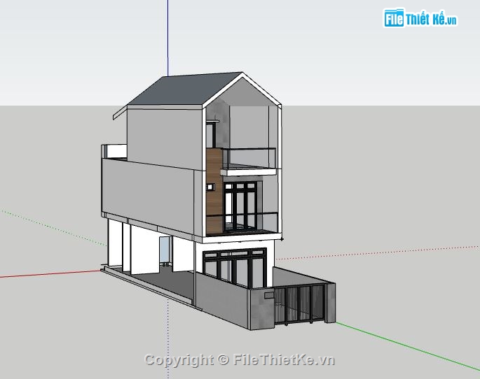 Nhà phố 3 tầng,model su nhà phố 3 tầng,nhà phố 3 tầng file su