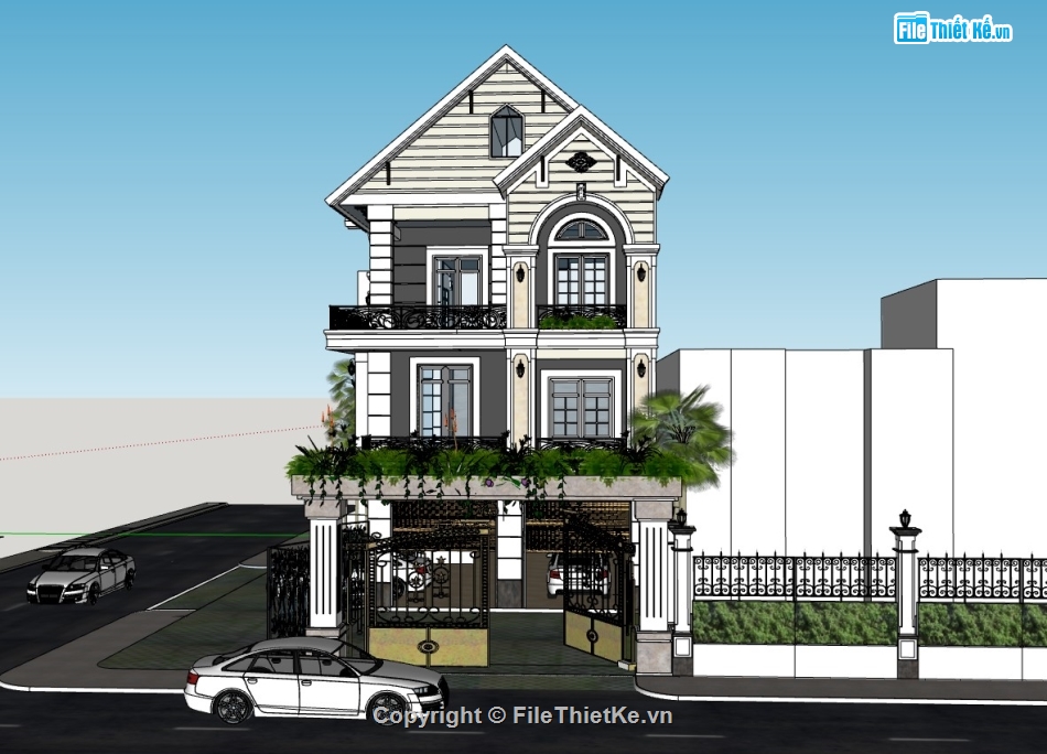 nhà phố 3 tầng,su nhà phố,sketchup nhà phố,su nhà phố 3 tầng,sketchup nhà phố 3 tầng