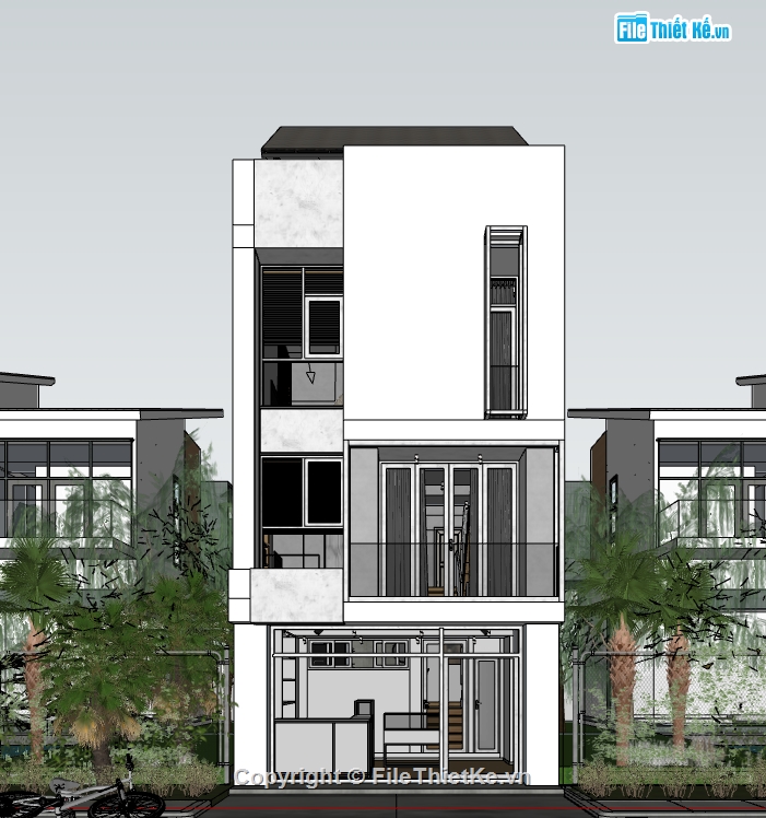 nhà phố 3 tầng,model nhà phố 3 tầng,nội thất nhà phố 3 tầng,su nội thất,SU nhà phố 3 tầng,mẫu nhà phố 3 tầng sketchup