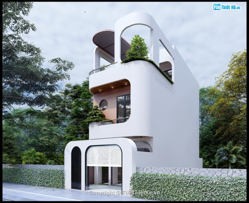 nhà phố 3 tầng,su nhà phố,sketchup nhà phố