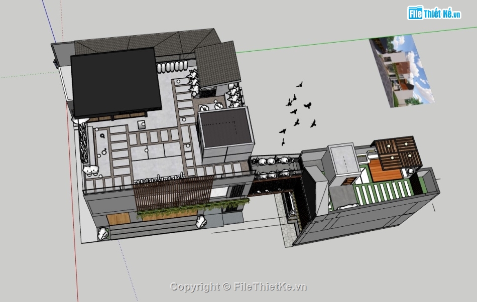 nhà phố 3 tầng,nhà 3 tầng hiện đại,su nhà phố,sketchup nhà phố,su nhà phố 3 tầng