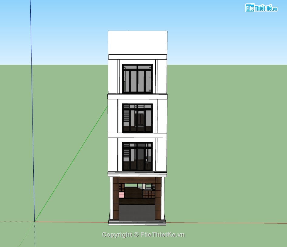 su nhà phố 4 tầng,sketchup nhà phố 4 tầng,su nhà phố,sketchup nhà phố,nhà phố 4 tầng