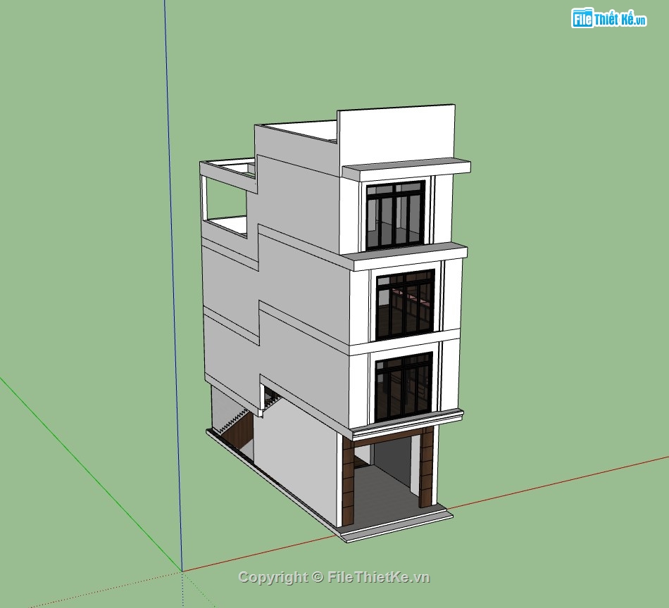 su nhà phố 4 tầng,sketchup nhà phố 4 tầng,su nhà phố,sketchup nhà phố,nhà phố 4 tầng