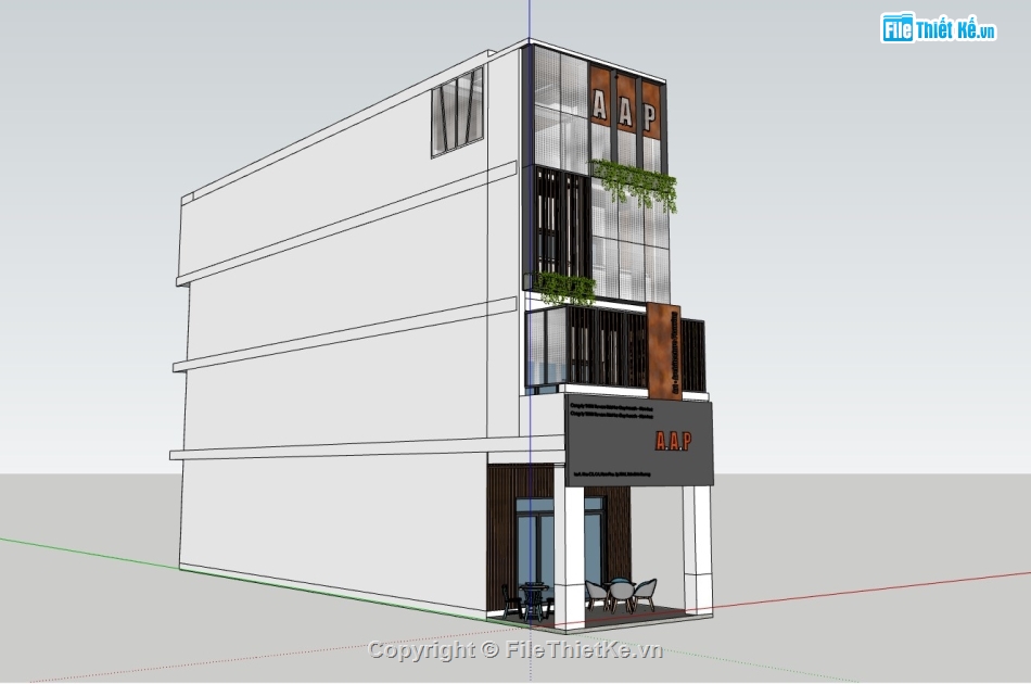 nhà 4 tầng,su nhà phố,sketchup nhà phố 4 tầng,su nhà phố 4 tầng