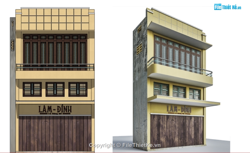 nhà phố 2 tầng,file su nhà phố 2 tầng,model 3d nhà phố 2 tầng,3d nhà phố 2 tầng
