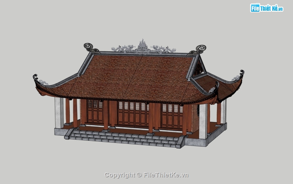 su nhà thờ họ,sketchup nhà thờ họ,nhà thờ họ