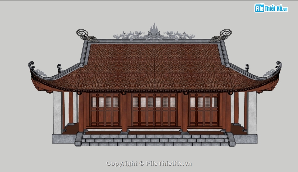 su nhà thờ họ,sketchup nhà thờ họ,nhà thờ họ