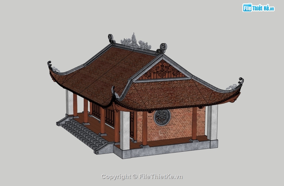 su nhà thờ họ,sketchup nhà thờ họ,nhà thờ họ
