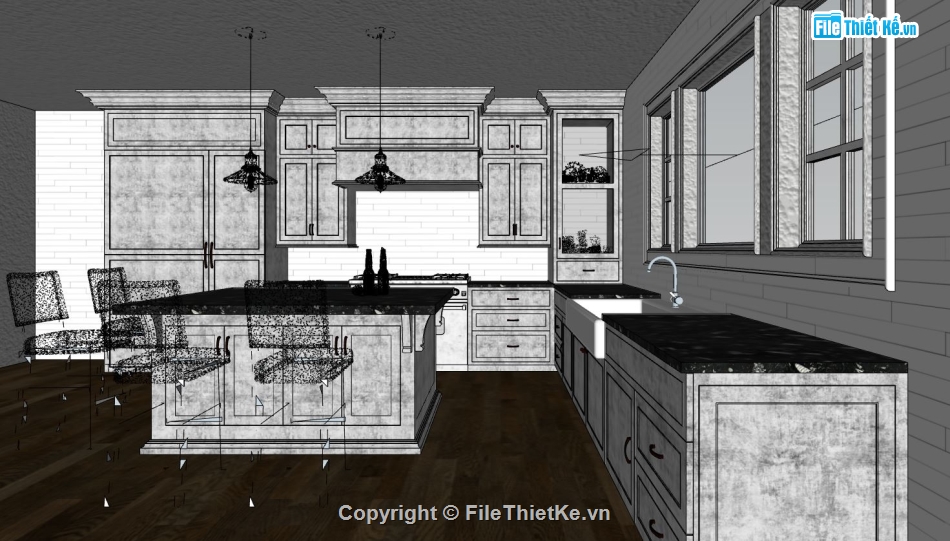 nội thất phòng bếp,Model nội thất,Model su phòng bếp,model su bếp