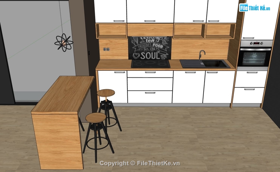 nội thất phòng bếp,nội thất phòng bếp su,Model su nội thất phòng bếp,phòng bếp