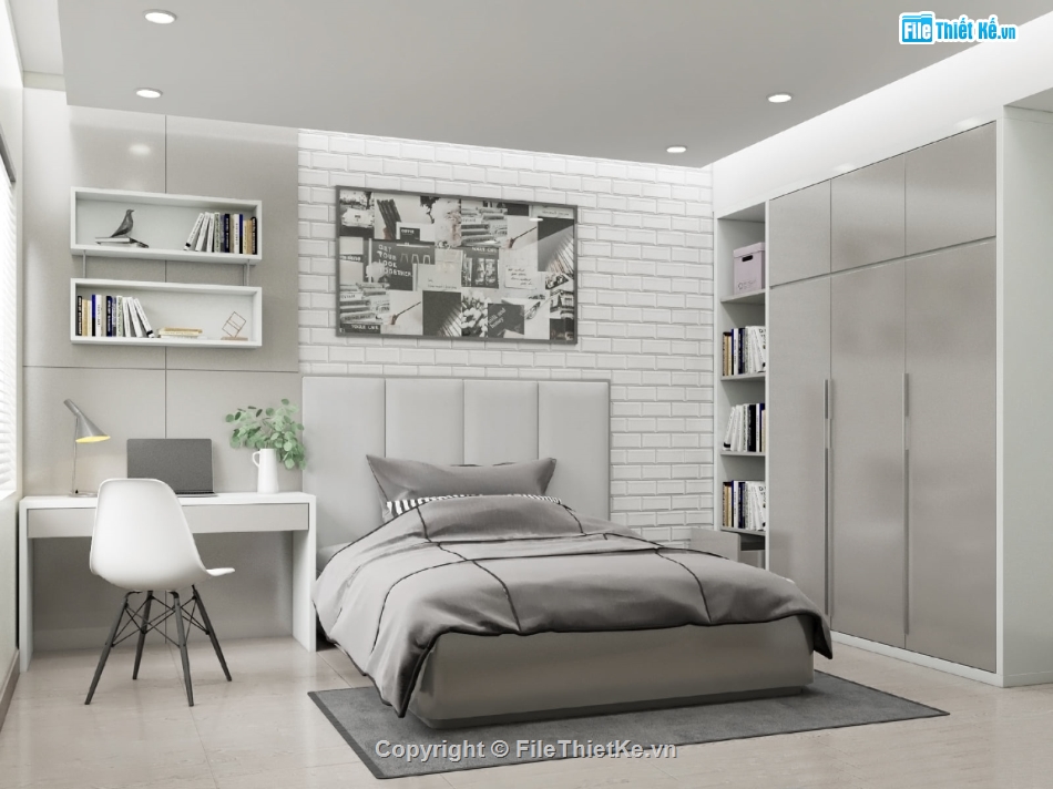 nội thất phòng ngủ,sketchup nội thất phòng ngủ,model su nội thất phòng ngủ