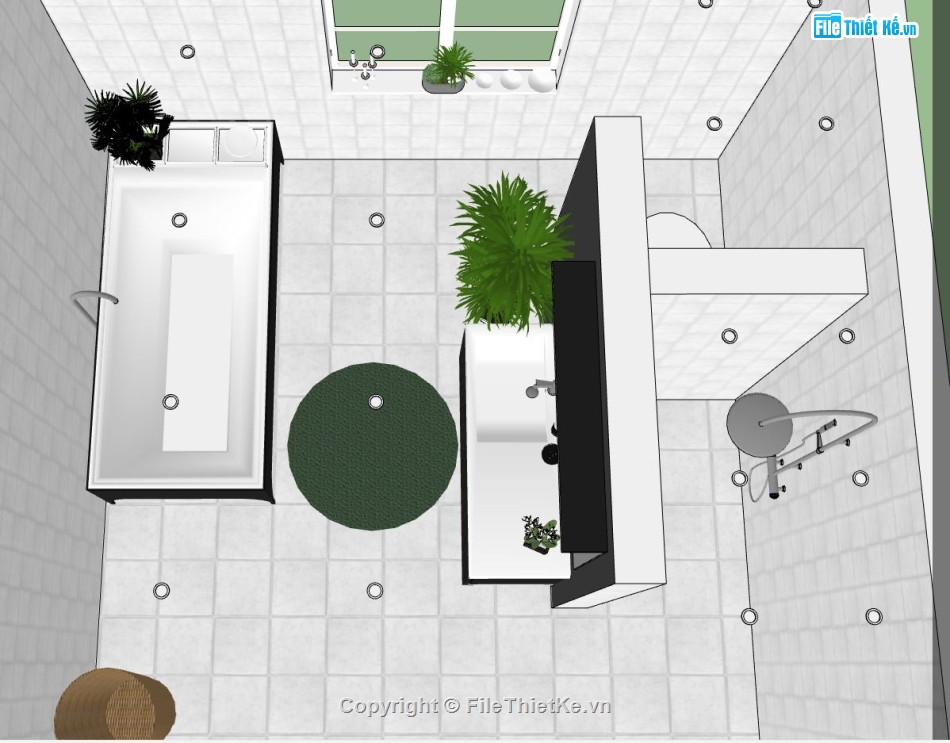 phòng tắm su,file su nội thất phòng tắm,sketchup nội thất phòng tắm