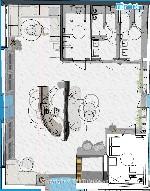 su phòng chờ,sketchup phòng chờ,phòng chờ
