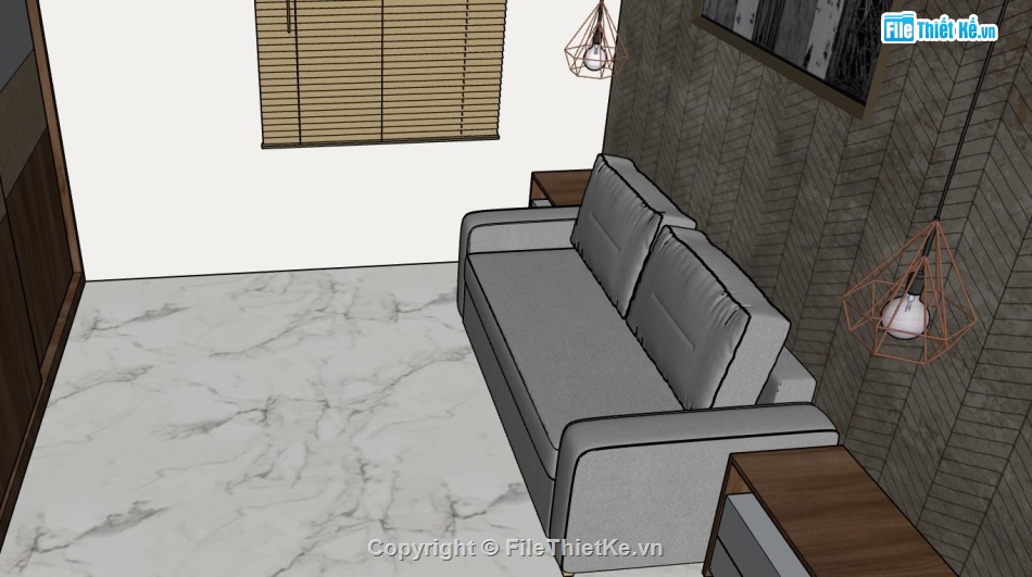 su phòng khách hiện đại,model sketchup phòng khách,model su phòng khách