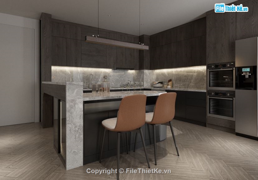 Model su phòng khách bếp,file sketchup phòng khách bếp,phòng khách bếp model su,file su phòng khách bếp