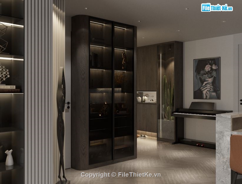 Model su phòng khách bếp,file sketchup phòng khách bếp,phòng khách bếp model su,file su phòng khách bếp