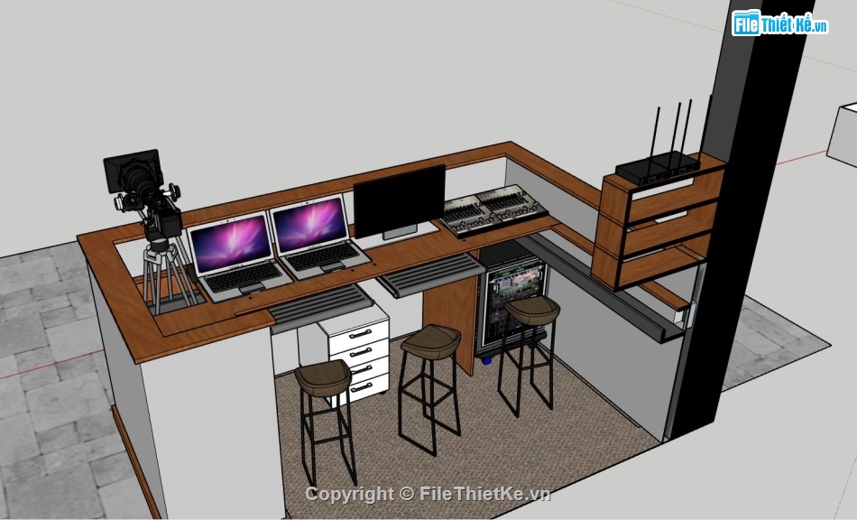 phòng làm việc,su làm việc,Model phòng làm việc,Model su phòng làm việc,phòng làm việc sketchup