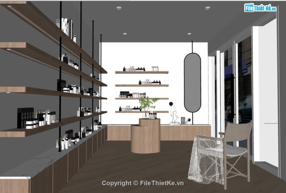 su shop mỹ phẩm,Sketchup shop mỹ phẩm,shop mỹ phẩm