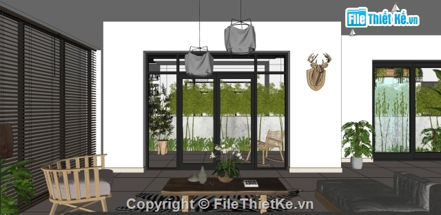 sketchup nội thất,sketchup nội thất căn hộ,nội thất căn hộ,3dmax nội thất căn hộ