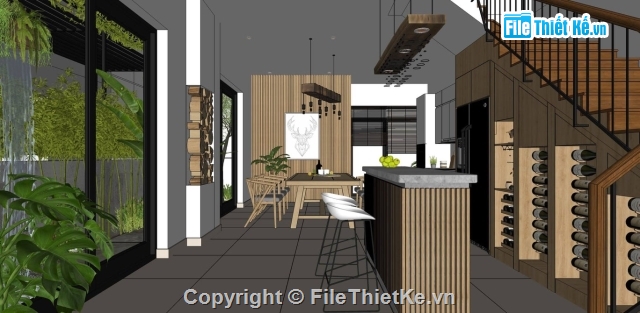 sketchup nội thất,sketchup nội thất căn hộ,nội thất căn hộ,3dmax nội thất căn hộ