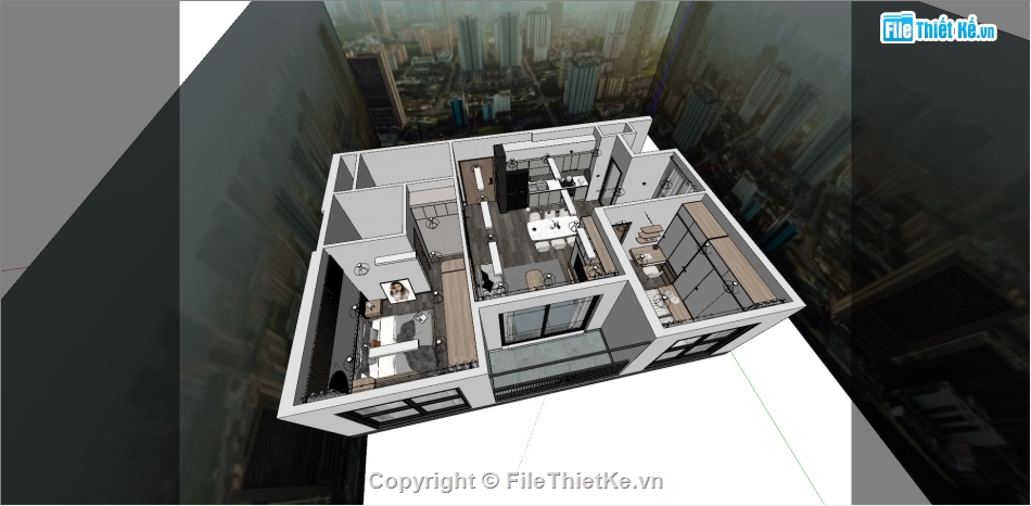 Sketchup nội thất chung cư,Model Su căn hộ chung cư,Mô hình sketchup nội thất căn hộ,Model Su phòng khách,Sketchup nội thất phòng ngủ,Sketchup nội thất phòng khách