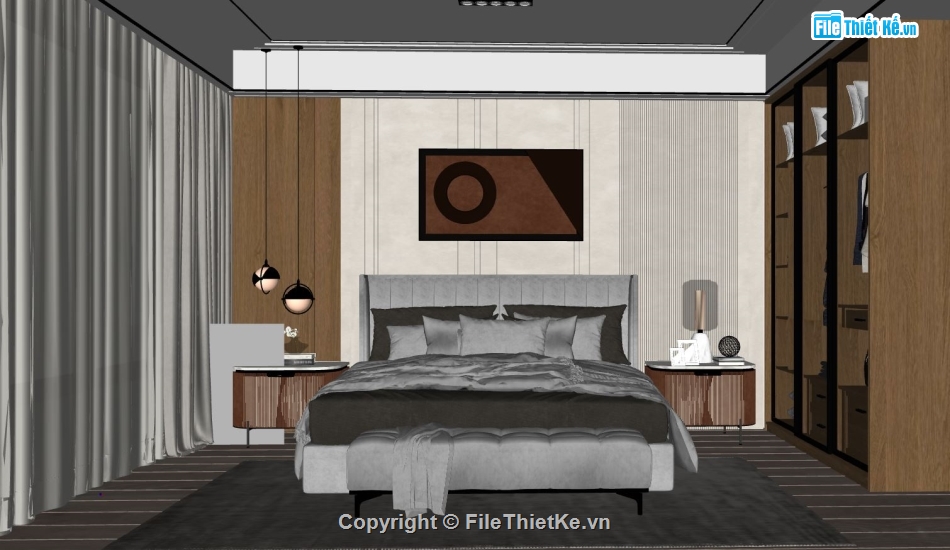 thiết kế phòng ngủ hiện đại,su phòng ngủ,thiết kế phòng ngủ su,model phòng ngủ file su
