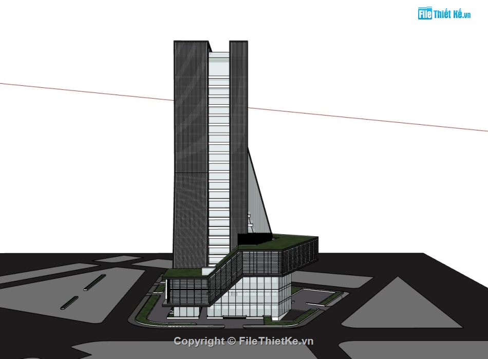 su tòa nhà,sketchup tòa nhà,tòa nhà cao tầng