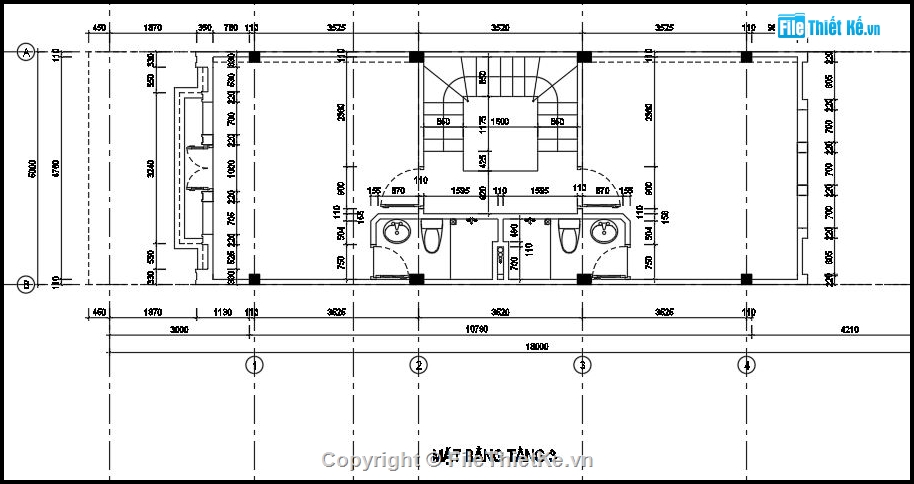 file cad mẫu nhà 4 tầng 5x18m,nhà phố 5x18m,nhà 4 tầng tân cổ điển,thiết kế nhà phố tân cổ điển,File cad nhà phố tân cổ điển