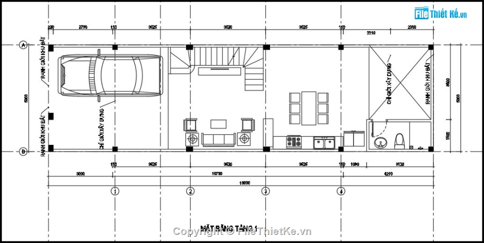 file cad mẫu nhà 4 tầng 5x18m,nhà phố 5x18m,nhà 4 tầng tân cổ điển,thiết kế nhà phố tân cổ điển,File cad nhà phố tân cổ điển