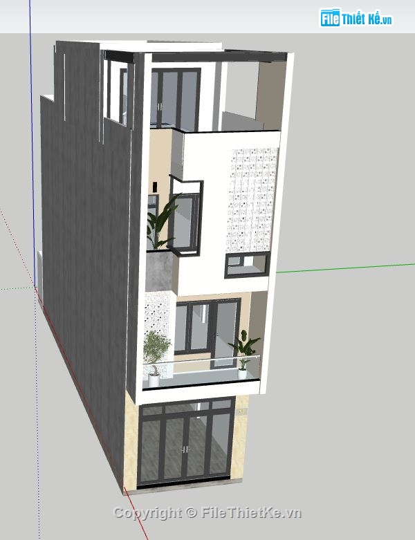 nhà phố 3 tầng,nhà phố 4 tầng,kiến trúc nhà phố 3 tầng,bản vẽ nhà phố 4 tầng