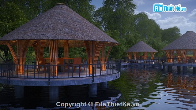 chòi nghỉ dưỡng,chòi nghỉ,File 3Dmax Chòi nghỉ dưỡng