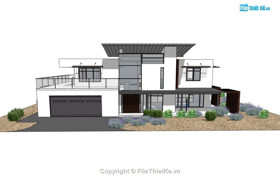 biệt thự 2 tầng,biệt thự đẹp 2 tầng,biệt thự 2 tầng đẹp,su biệt thự,sketchup biệt thự