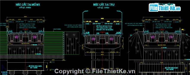 dầm super-T,dầm super-T không cắt khấc,bố trí chung cầu,bản vẽ thiết kế cầu,lập phương án cầu,Hồ Sơ cầu