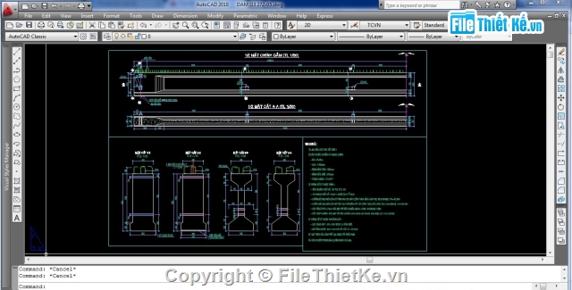 Thiết kế,bản vẽ dầm bản,dầm I,33m