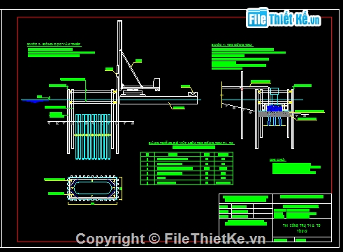 thi công,trụ,thi công trụ,bản vẽ thi công cầu,bản vẽ trụ dưới nước,ngập nước