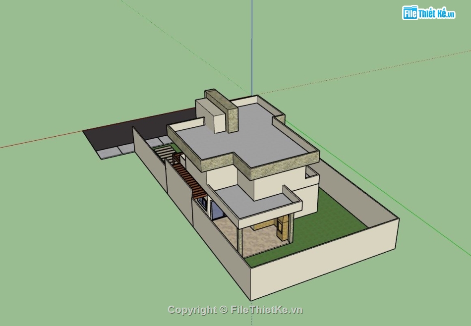 biệt thự hiện đại,biệt thự phố,biệt thự phố hiện đại,sketchup biệt thự,biệt thự đẹp