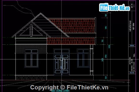 nhà 1 tầng,full bản vẽ nhà 1 tầng,nhà 1 tầng đẹp