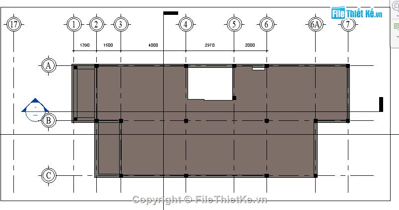 Nhà 2 tầng,revit nhà 2 tầng,revit nhà 7x17m,7x1m,revit kết cấu nhà 2 tầng,12x24m