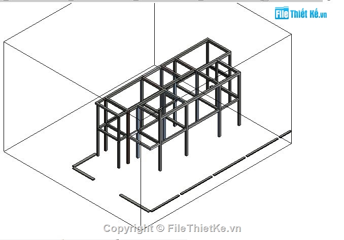 Nhà 2 tầng,revit nhà 2 tầng,revit nhà 7x17m,7x1m,revit kết cấu nhà 2 tầng,12x24m