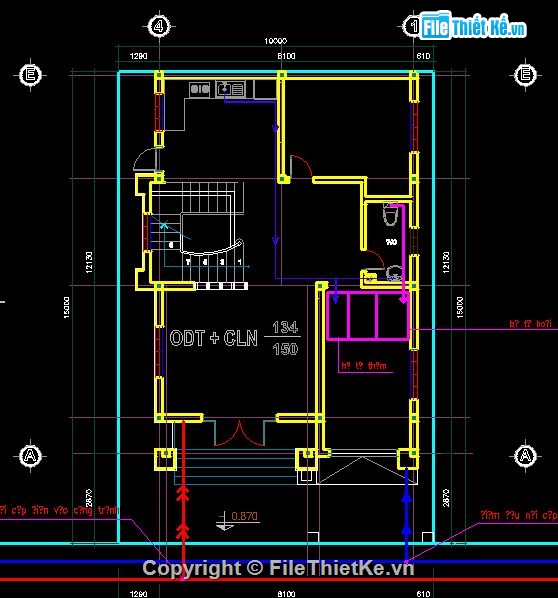 Nhà 2 tầng,Nhà 2 tầng đẹp,kiến trúc 2 tầng 1 tum,nhà kích thước 8 x 12m