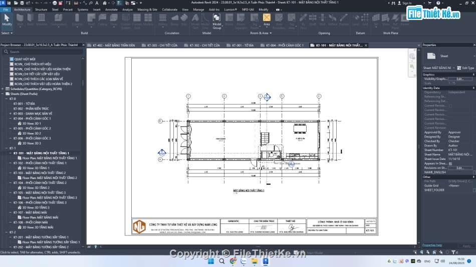 nhà 2 tầng + 1 tum,nhà phố 2 tầng,nhà phố 2 tầng revit