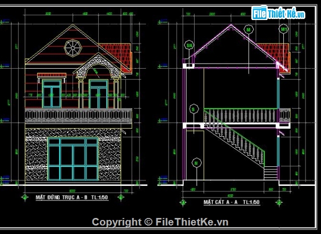 Nhà 2 tầng,kiến trúc 2 tầng,kiến rúc,2 tầng,Mái thái 6X12