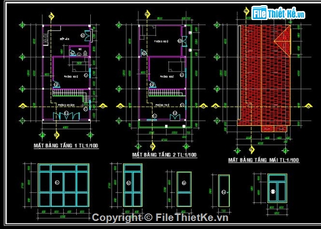 Nhà 2 tầng,kiến trúc 2 tầng,kiến rúc,2 tầng,Mái thái 6X12