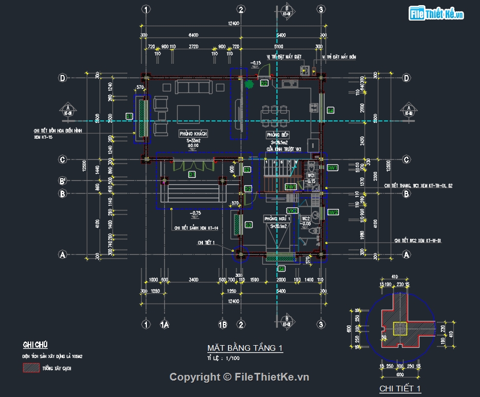 Nhà 2 tầng,bản vẽ nhà 2 tầng,file cad nhà 2 tầng,nhà mái nhật,bản vẽ nhà mái nhật