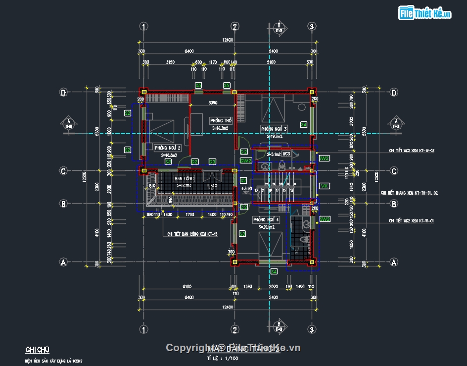 Nhà 2 tầng,bản vẽ nhà 2 tầng,file cad nhà 2 tầng,nhà mái nhật,bản vẽ nhà mái nhật
