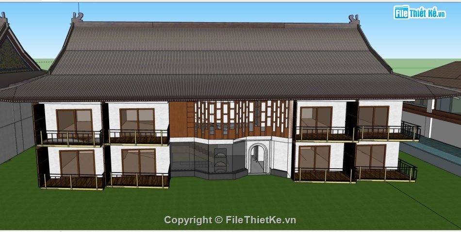 su nhà 1 tầng,model su nhà 1 tầng,sketchup nhà 1 tầng